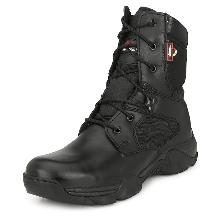 8.0 Side Zip Military and Tactical Boots – 8 Inches Combat Boots, Lightweight Comfortable Shoes, Durable and Breathable Desert, Motorbike Boot