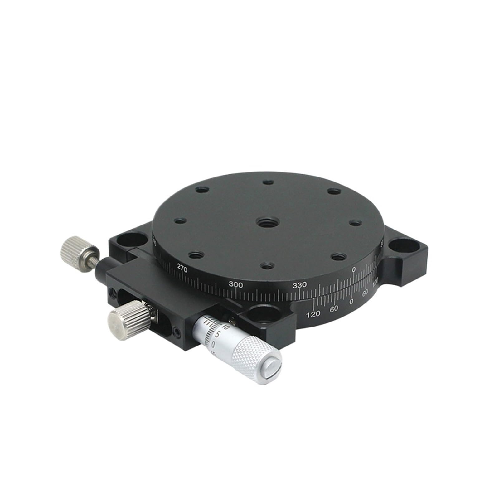 MYXJGNAIY 125MM Manual 360 Degree Rotary Sliding Table Micrometer Displacement Angle Adjust Platform Optical RS125-L(RS125-R R Axis)