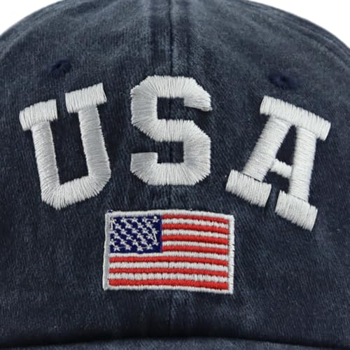 Image of SHANVANKE American Flag Hats for Men Women, Cotton Adjustable Embroidered US Baseball Cap