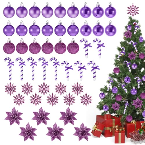 Harrycle 50 Stück Weihnachtsbaumschmuck Weihnachtskugeln Kleine Ball...