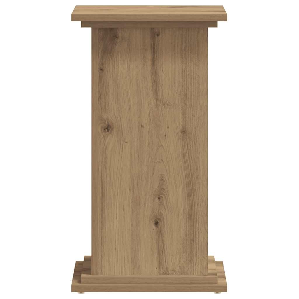 vidaXL Soportes de Planta Madera ingeniería Roble artisian 33x33x60 cm, Soporte de Flor, Soporte de Maceta, Soporte de Planta de casa