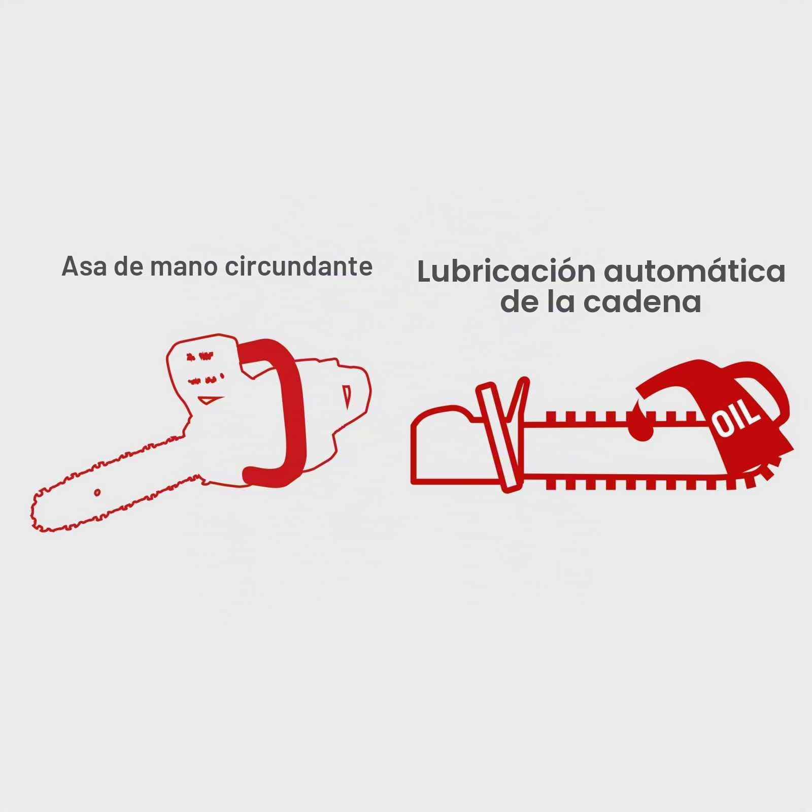 Scheppach Motosierra PCS26 de gasolina con diámetro de corte de 20 cm, motor de gasolina de 2 tiempos, potencia de 0,95 CV, longitud de la espada 25 cm, cilindrada de 25,4 cm³, lubricación automática
