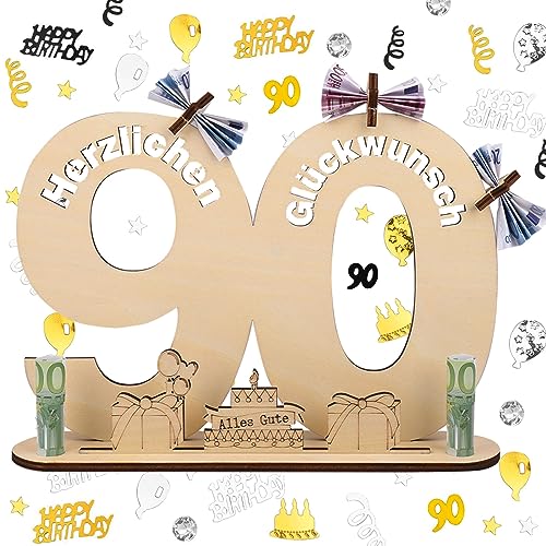 ERBO Cartel de libro de visitas – 90 cumpleaños para mujeres y hombres