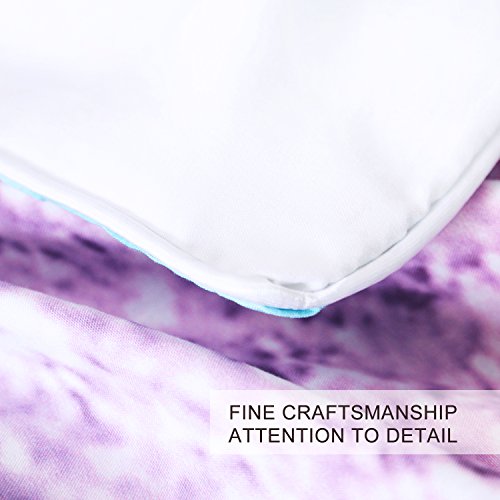 BlessLiving Colorful Glitter Bedding Girly Turquoise Blue Pink and Purple Pastel Colors Duvet Cover 3 Piece Trendy Bed Spreads(King) - Image 4