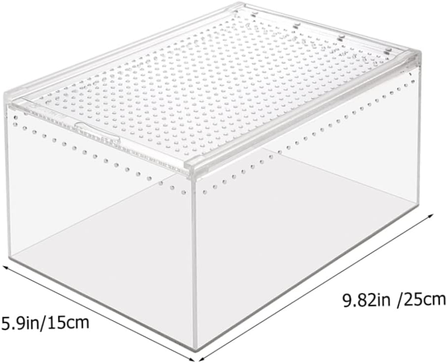 Practical Reptile Habitat Box Enclosure for Tarantulas Lizards and Small Animals Easy Observation No Assembly Required