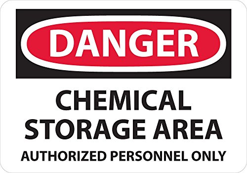 Panneau Chemical Storage Area en plastique NMC 17,8x25,4 cm