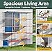 Oneluck Large Outdoor Cat House Catio Enclosure, DIY Cage Kennels Crate Spacious Exercise Place Ideal for 1-6 Cats, 55.1