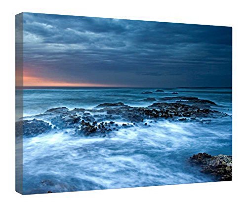 Coucher de soleil sur la mer impression sur toile cadeau idéal