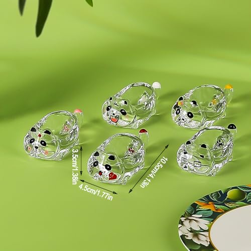 Recipiente Cristal para Polvo de Uñas Forma Panda miniatura 7