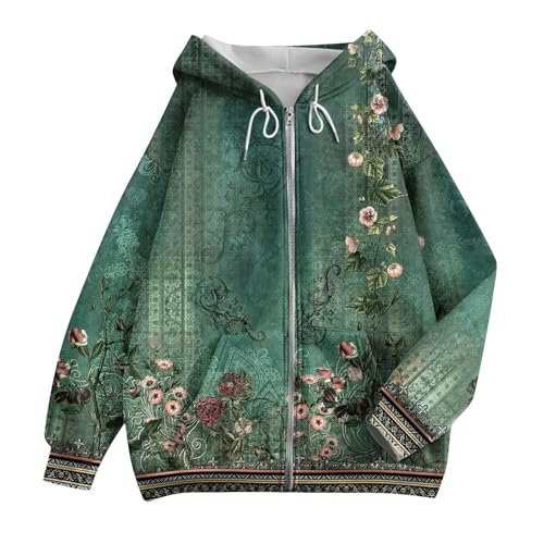 Zip Up Hoodie Women Casual Oversized Sweatshirts - Fall Fashion Fleece Lined Jacket - Thick Warm Coat Winter Clothing