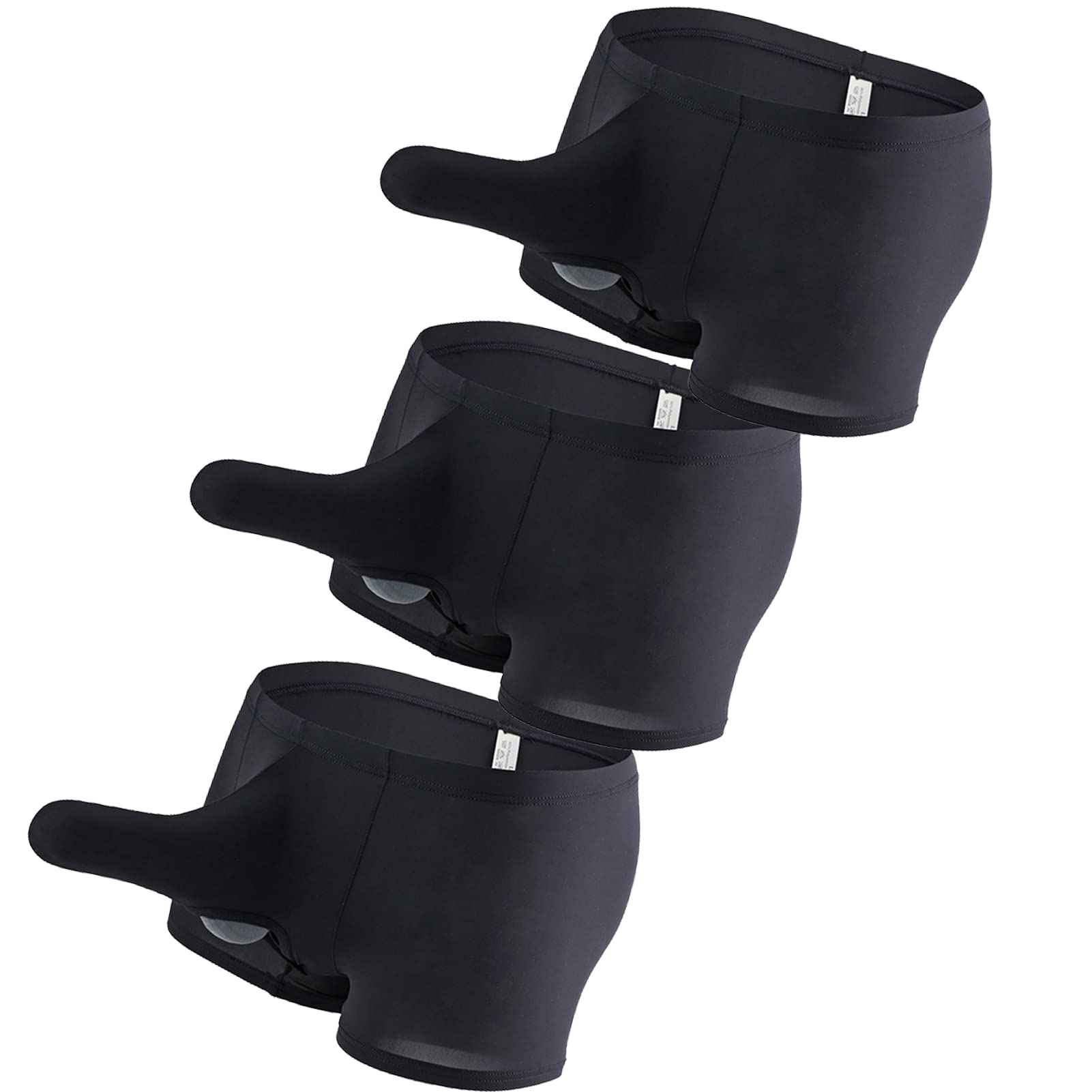 Wide Waistand Mens Elephant Underwear Boxer Bulge Pouch Male Panties Ice Silk Lingerie