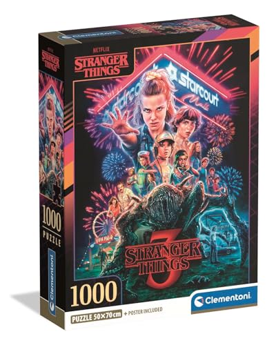 Clementoni - Puzzle Adulto 1000 Piezas Stranger Things Compact