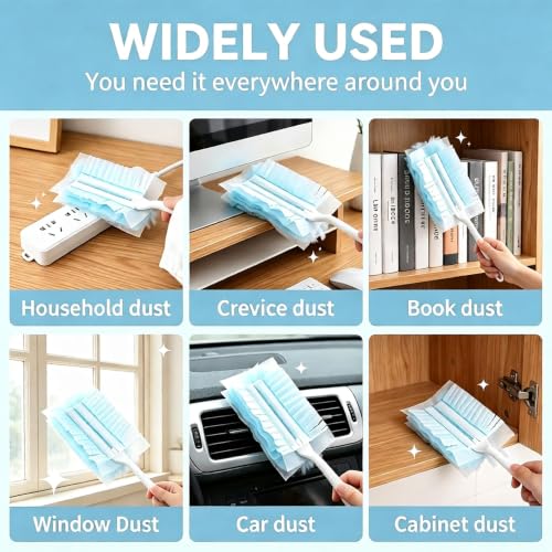 Image of Dusters Refills Compatible with Swiffer 40 Count Duster Kit with Handle