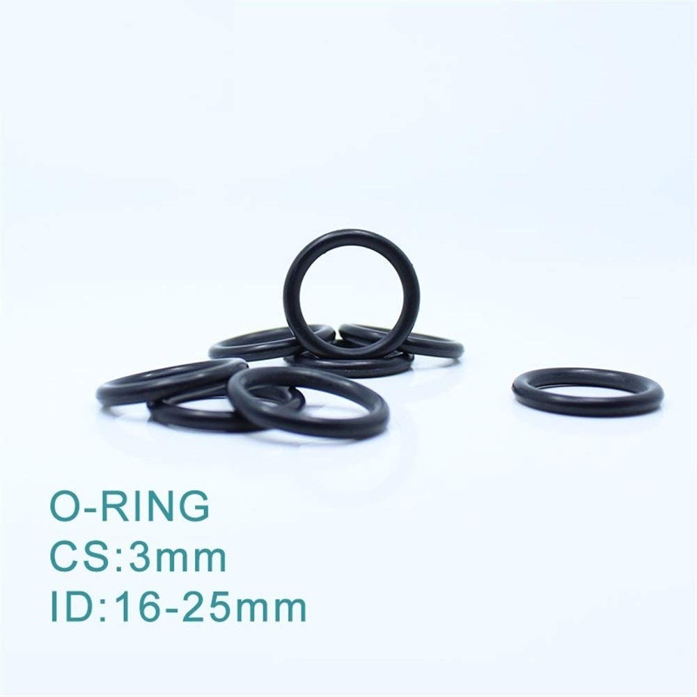 Juntas tóricas CS3mm EPDM O Anillo ID 16/17 / 18/19/20/21/22/23/24 / 25x3mm O-Ring Seal Junta de Escape Soporte de Goma Aislante Grommet 100pcs ORING JIYAMI´EN EL (Size : ID22x3mm)