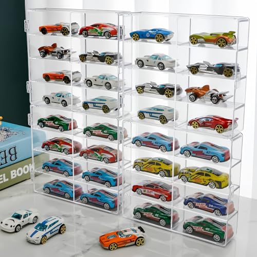 32 Display Case Compatible with Hot Wheels, Matchbox Cars