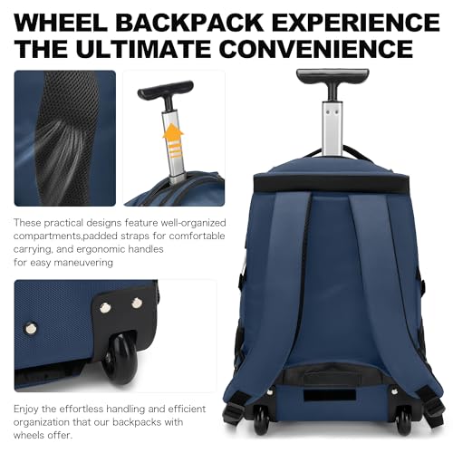 Bolso trolley mochila para portátil de 17 pulgadas Boavan negro miniatura 5