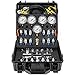Hydraulic Pressure Test Kit with 5 Gauges 13 Test Couplings 14 Tee Connectors 5 Test Hoses for Excavator Construction Machinery 10/100/250/400/600bar 150/1500/4000/6000/9000PSI