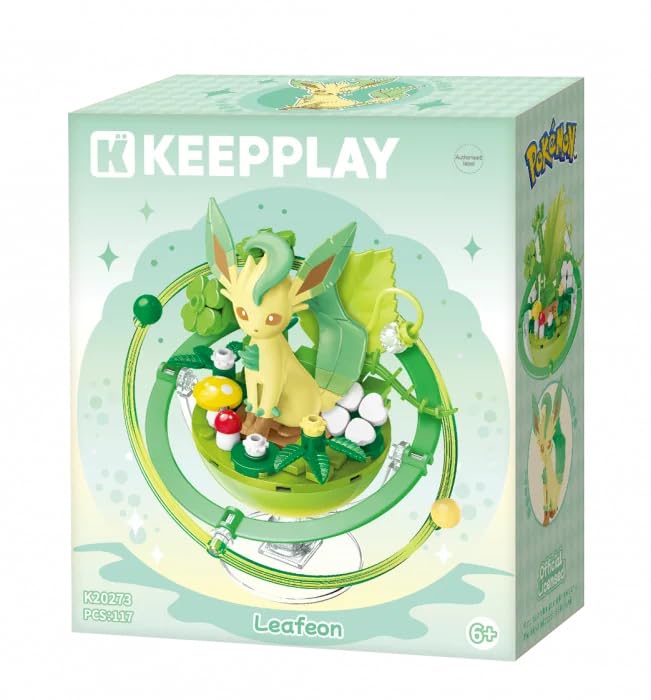 Pokémon Dessert Building Blocks Toy Set | Keeppley | Lego Compatible | Simplified Chinese | 15+ Years | Leafeon — image 1