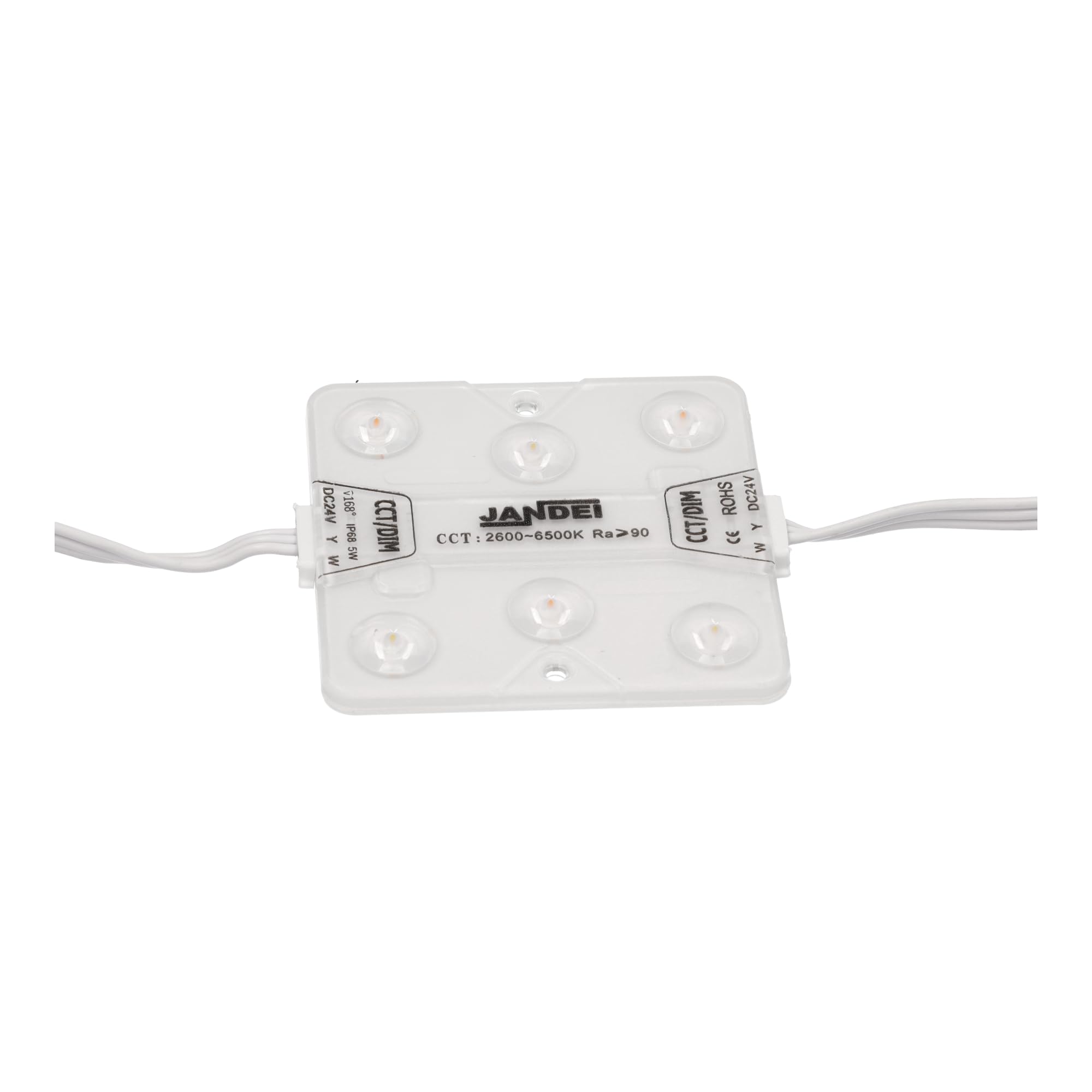 Jandei - Module LED RGBIC Pixel 24V. Chaîne de 25 unités. 6 LED par module. 3,6 W/module. IP68