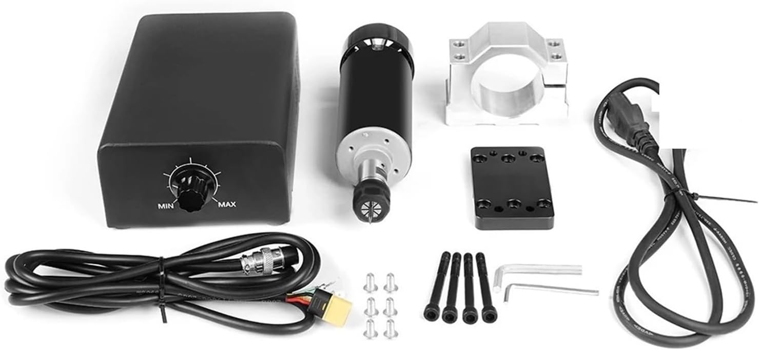 500W CNC Spindle Motor Kit Cooled Clamps Power Supply Speed Governor ER11 Chuck Collet for Engraving Milling TTC450 Quiet, Efficient, and Stable Operation