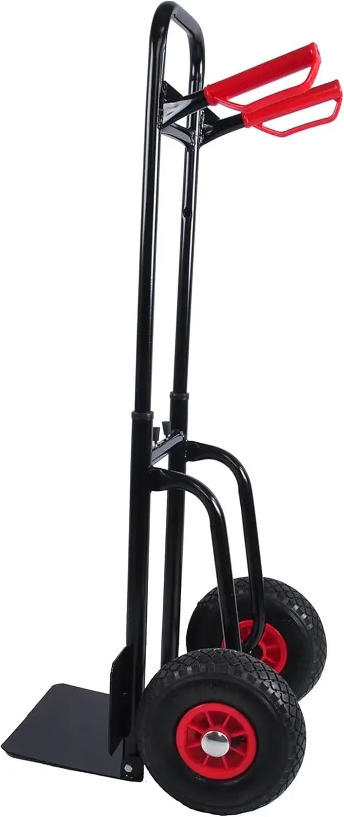 hogar Carretilla Carro de Transporte Camión Manual Resistente para Ruedas Goma 10" para Asas Dobles Carretilla Acero Que Levanta 330 LB