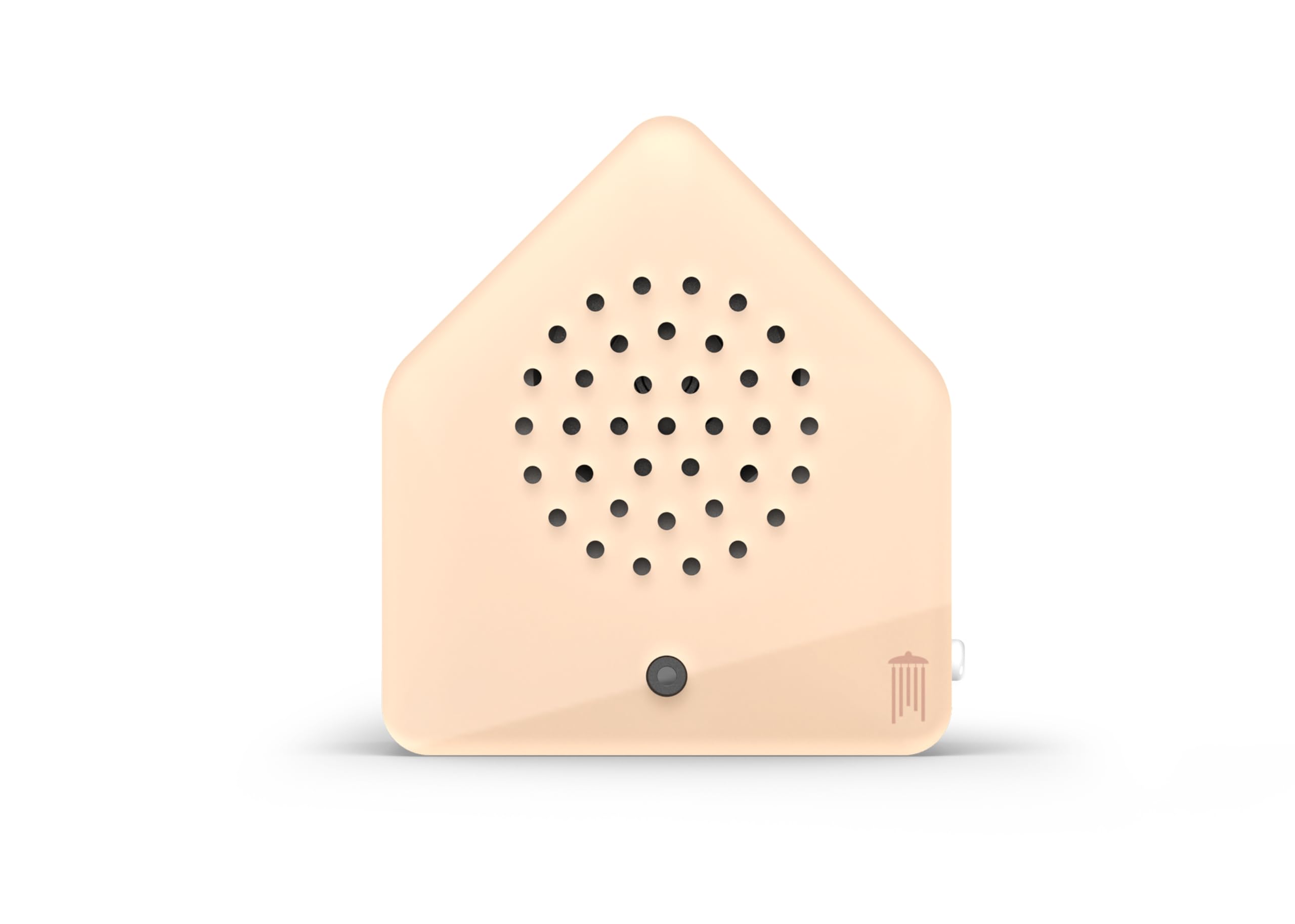 RELAXOUND ORIGINAL Zwitscherbox Satellite Wind Chimes Peach - Schimmernder Klang des Windspiels – Bewegungsmelder mit Sound – Naturgeräusche Soundbox