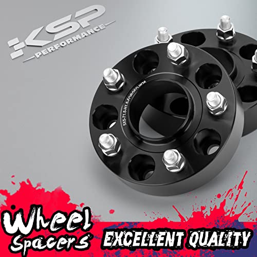 Ksp 5X5 Wheel Spacers Compatible With J-E-E-P,1.5" Forged Hubcentric 1/2" X20 Stud Hub Bore 71.5Mm For 1999-2010 Grand Cherokee Wj Wk, 2007-2018 Wrangler Jk Jku, 05-10 Commander Xk Black #TOP4