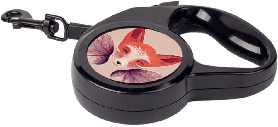 Cute Animal Print Retractable Pet Leash - Fantasy Leash - Fox Dog Leash (118 inches)
