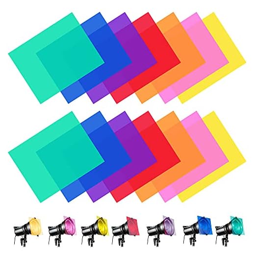 ANTHYTA 14 PCS Filtros de Colores de PVC Filtro de Corrección Filtro de Gel lluminación Gels Filtro de Luz de Gel 29,7 x 21cm Geles de corrección Filtro de Color de Iluminación para Leer Fotografiar
