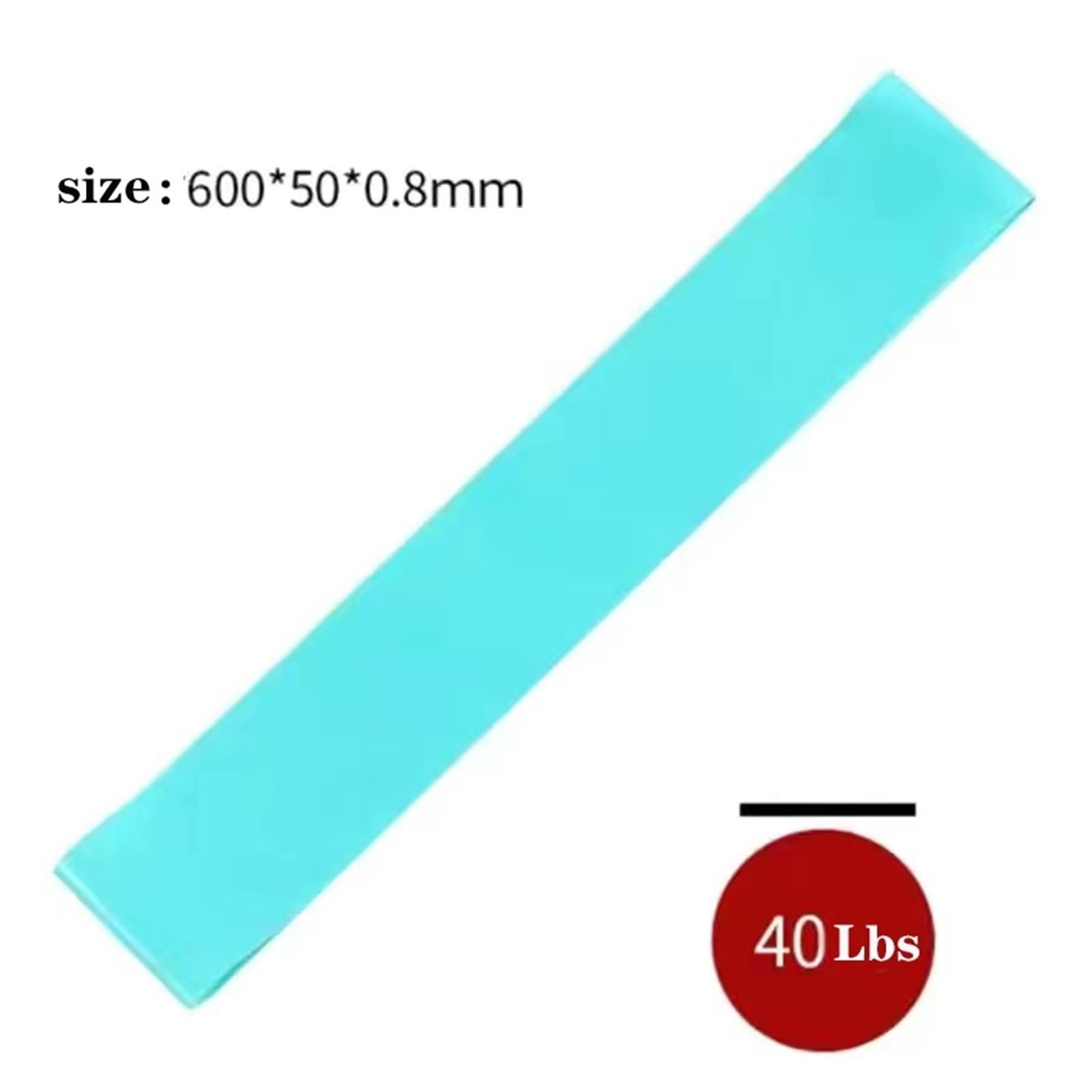 1 banda elástica de resistencia para fitness, entrenamiento en casa, yoga, deportes, estiramiento, pilates, gimnasio, equipo (azul claro)