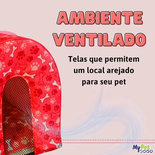Bolsa Transporte para Cachorros, Médio,Bolsa para Pet,Lavável e Confortável,Cama para Cães, Vermelho