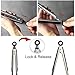 STARUBY Cooking Tongs 9 inches and 12 inches Stainless Steel Kitchen Silicone Serving Tong Heat Resistant Meat Turner Spatula Tongs with Locking Handle Joint
