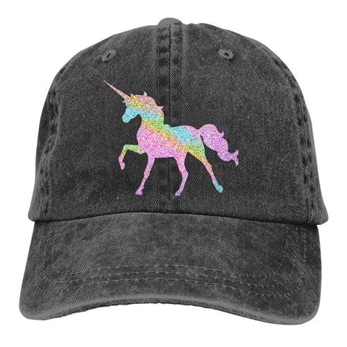 Gorra de béisbol unisex negra ajustable vintage