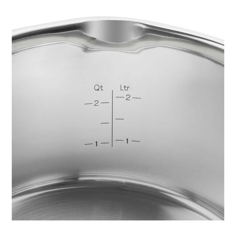 ZWILLING TrueFlow - Juego de 4 cacerolas con función de vertido para inducción (acero inoxidable), color plateado