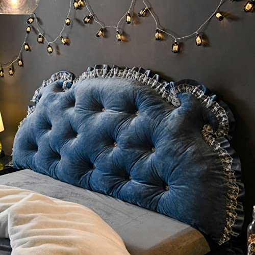 ヘッドボードクッション うつぶせ寝クッション ヘッドボード 背当てクッション ローテーブル 180*70cm 三角枕 120*70cm お姫様 PPコットン 腰椎パッド 無地 ブルー 腰当て まくら 耐久性 くつろぎ 仮眠用 オフィス レース付き レッド