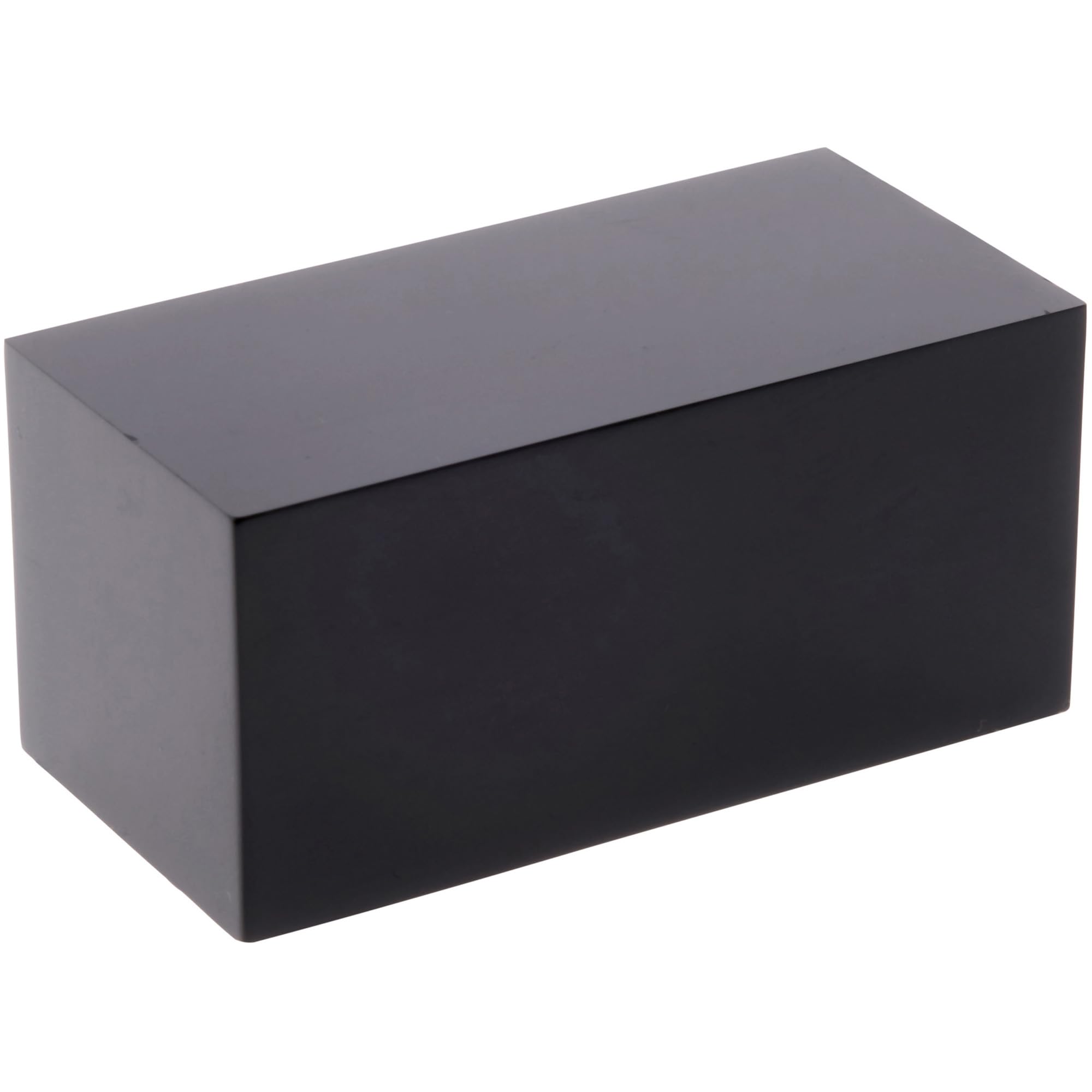 Plymor Black Polished Acrylic Rectangular Display Block, 1" H x 1" W x 2" D