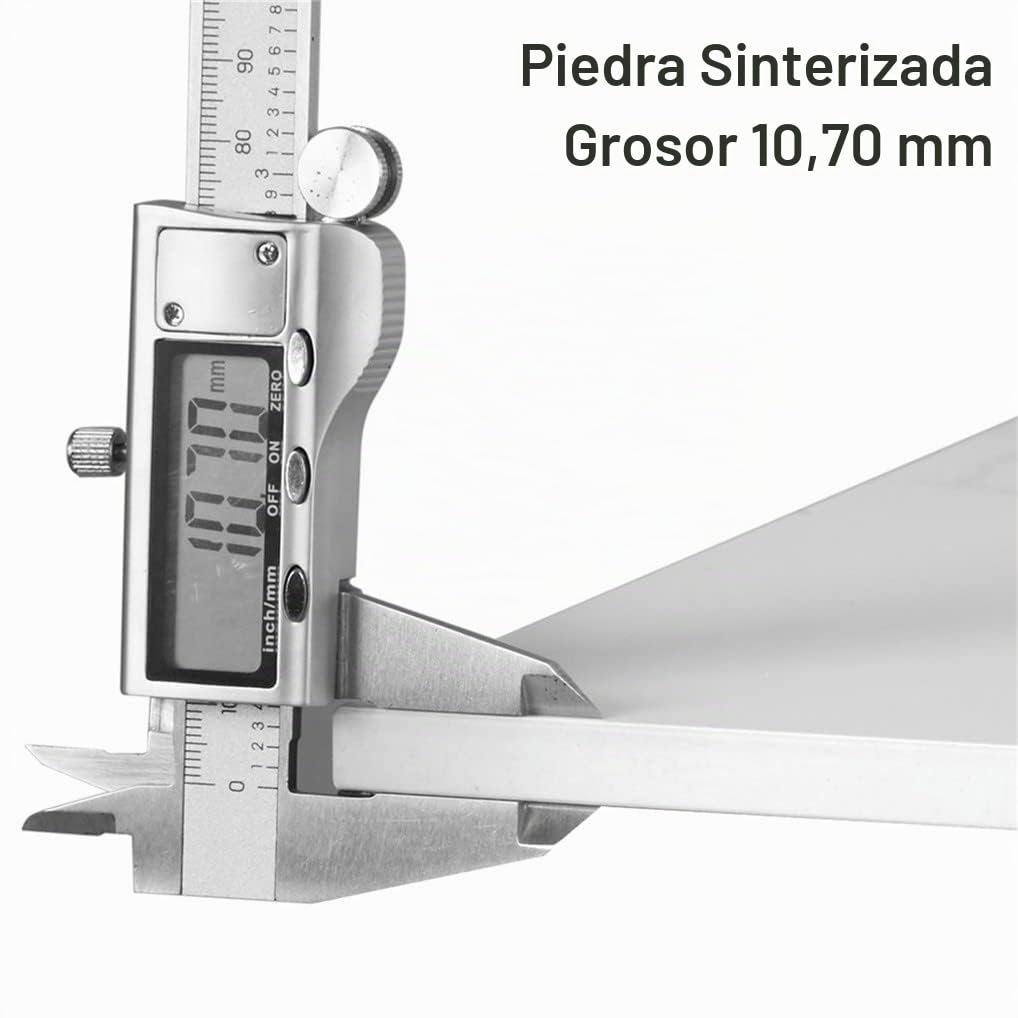 FATIVO Mesa Comedor Mármol Blanca de Cocina: Mesa de Jantar Rectangular Estilo Nórdico Moderno de Piedra Sinterizada con Patas de Metal para 4-6 Personas 120 x 70 x76 cm
