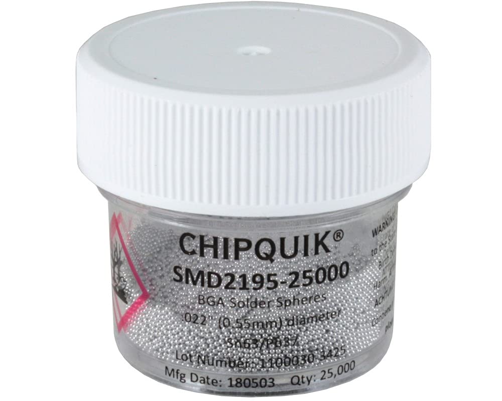 219525K - Chip Quik SMD2195-25000 Solder Spheres Sn63/Pb37 .022