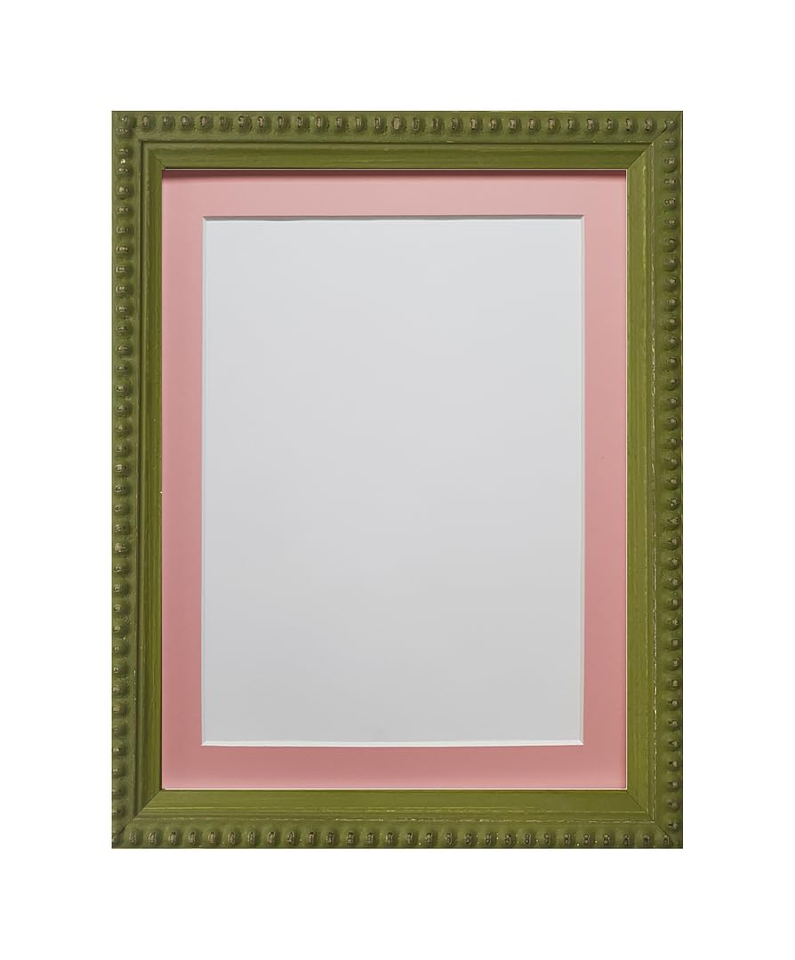 Frames By Post Pink Mount Crown Olive Green With A2 For Image Size A3
