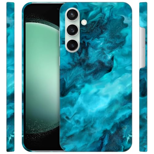 Coque Samsung Galaxy S23 FE 5G rigide et ultra fine imprimée motif marbre bleu