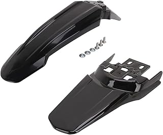 asdfs Protector de guardabarros delantero + trasero, Defensas para Sur-Ron Sur Ron Light Bee Dirt Bike Accesorios de motocicleta, color negro, 2 unidades