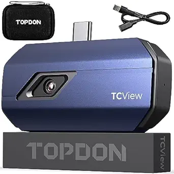 TOPDON TC001 Thermal Camera for Android, High-Resolution IR Imaging, Temperature Accuracy, Compatible with Smartphones and Tablets