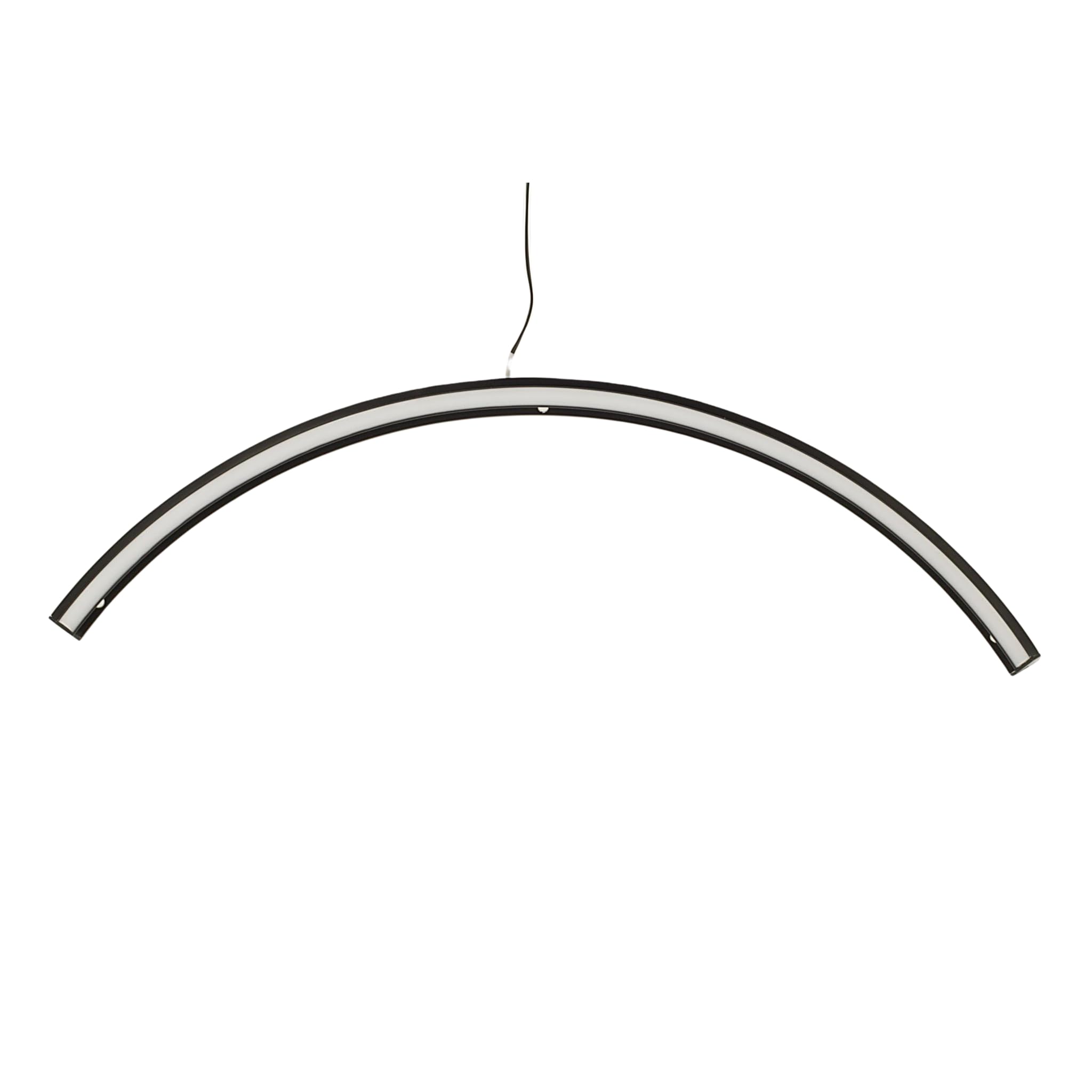 kalb | CURVIA, LED Spiegellampe, Gebogene Spiegelbeleuchtung für runde Spiegel Ø 60, 70 & 80 cm, 12VDC, 6W, neutralweiß 4000K, IP44, flimmerfreies Schminklicht, schwarz matt, Aluminium (70cm)