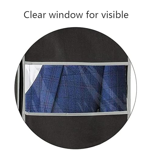 WANGCL 4 Stück 101,6 cm Kleiderschutztaschen mit transparentem Fenster, Vlies-Manteltaschen für Kleiderschrank und Reisen, staubdichte Kleidung, Jackenabdeckungen