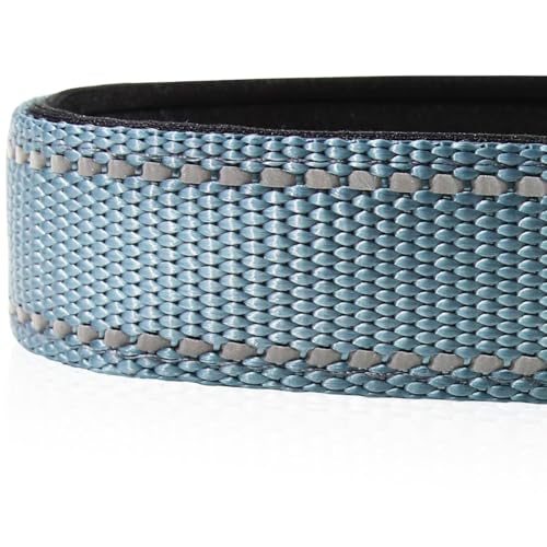 Image of Joytale Reflective Dog Collar, Adjustable Neoprene Padded, Gray S | Breathable Nylon for Small Dogs, No Chafing on Daily Walks and Training, Gentle on Neck, Secure Metal D-Ring, Night Safety