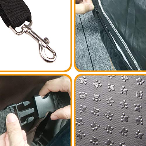 Tomyanner Dog Car Seat Pet Booster Seat With Pocket For Small And Medium Dogs Under 35 Lbs Travel Safety,Non-Slip Base And Thickened Sponge Pad, Can Be Disassembled And Easy To Clean(Black) #TOP3