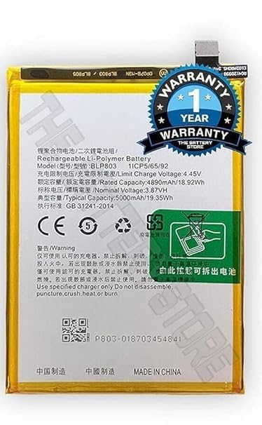 Image of Original BLP803 Battery for Realme 7i / A53 / V3 Battery with 1 Year Warranty****(V0000075)