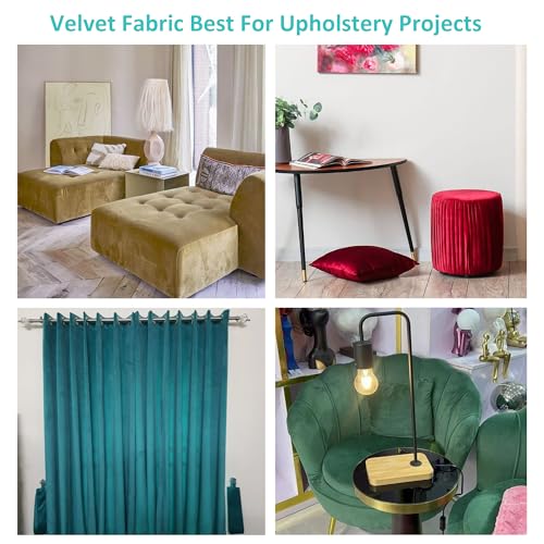 Yurdon Velvet Fabric By The Yard For Upholstery Projects thumb #3