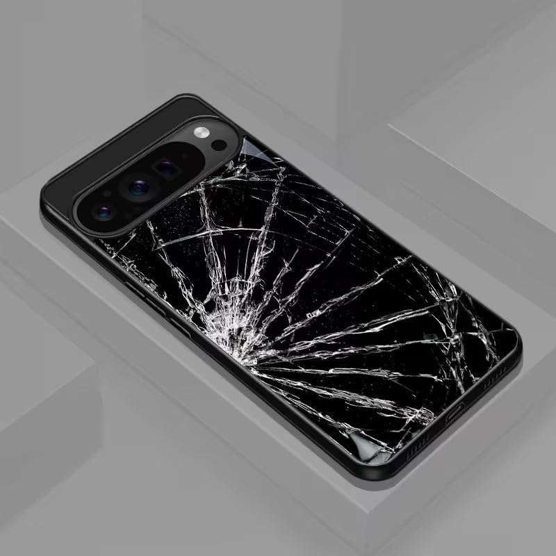 Image of MILLION CASES Broken Fear Spectra Case for Google Pixel 8a, Google Pixel 8a Back Cover Case(2024) - PC | Midnight Black