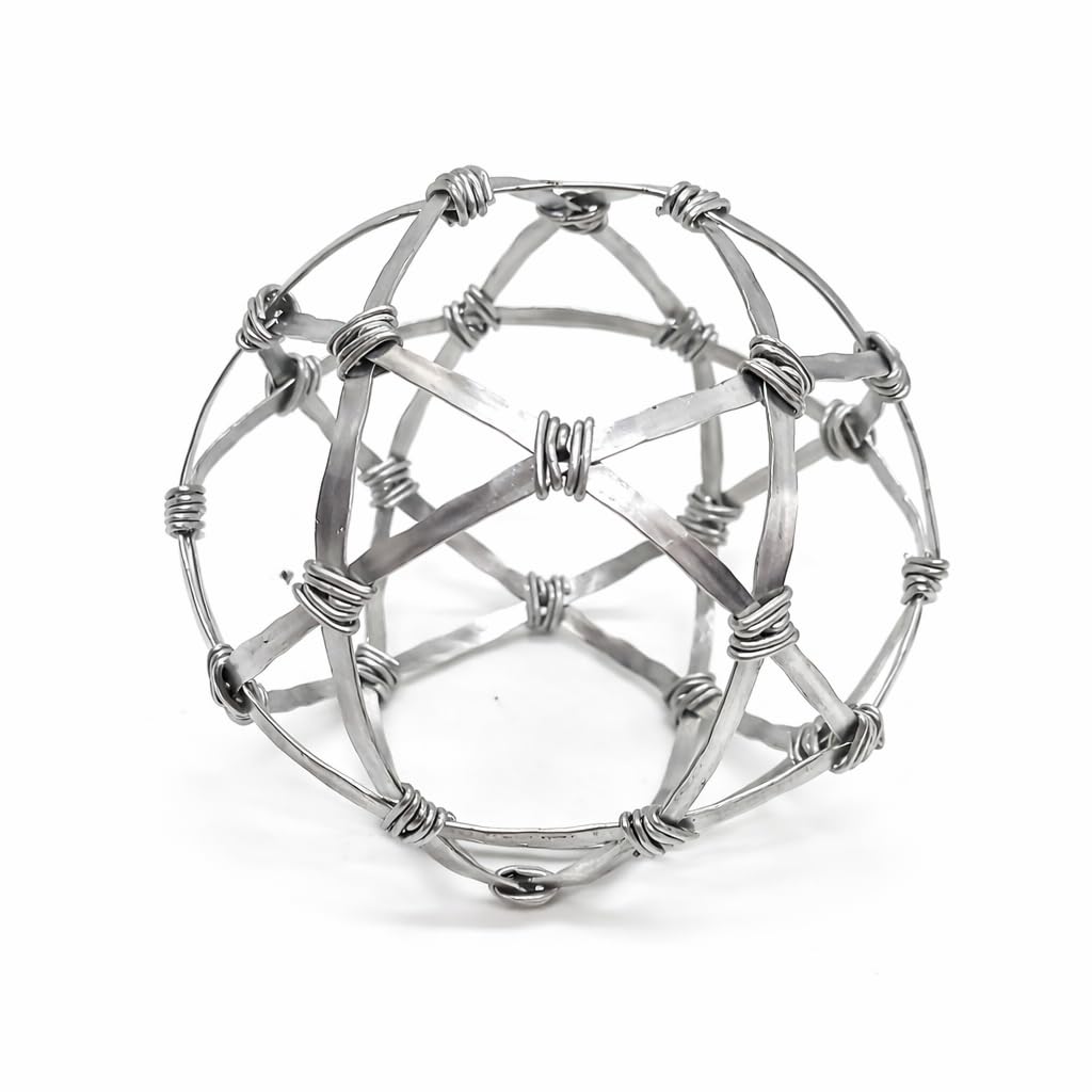 Pentasfera Artigianale 11 cm – Struttura Geometrica Decorativa Fatta a Mano – Design Olistico